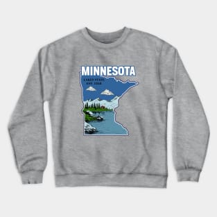 Minnesota and vintage Crewneck Sweatshirt